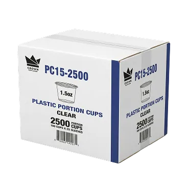 1.5oz portion Cup Clear Carton 1.5oz portion Cup Clear Carton