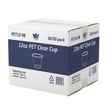 12 PET Cups Carton 12 PET Cups Carton
