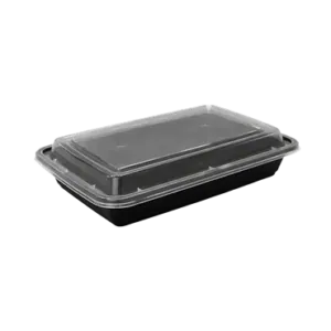 16oz Rectangular Black Container - Main 16oz Rectangular Black Container Main