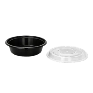 16oz Round Black Container - 4 16oz Round Black Container 4