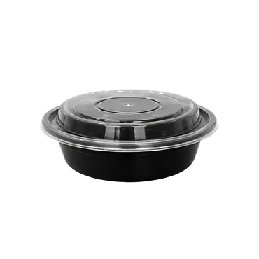 16oz Round Black Container