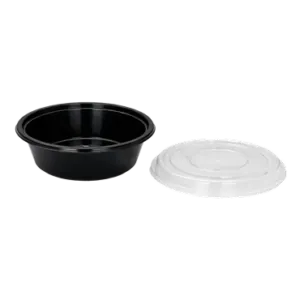 24oz Round Black Container - 2 24oz Round Black Container 2