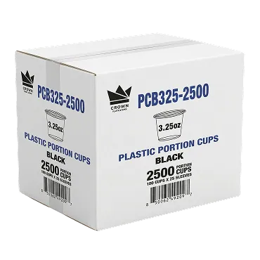 3.25oz Portion Cup Black Carton 3.25oz Portion Cup Black Carton