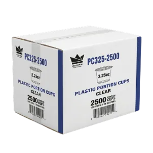 3.25oz Portion Cup Clear Carton 3.25oz Portion Cup Clear Carton