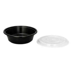 32oz Round Black Container - 2 32oz Round Black Container 2