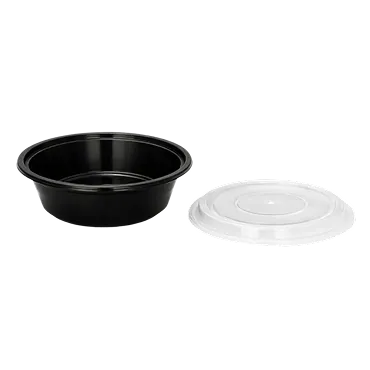 32oz Round Black Container 2