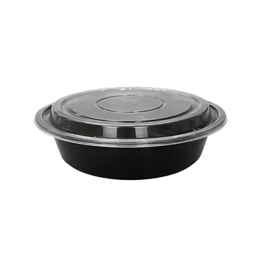 32oz Round Black Container