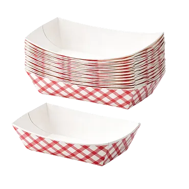3lbs Red Plaid Boat Trays