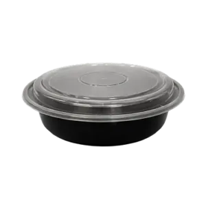 48oz Round Black Container - 1 48oz Round Black Container 1