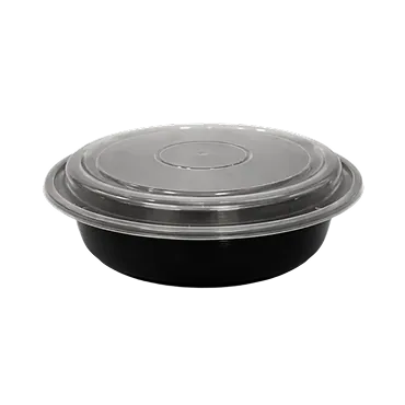 48oz Round Black Container 1