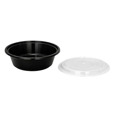 48oz Round Black Container 2
