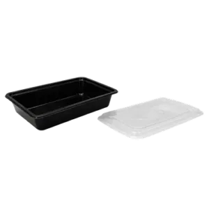 58oz Rectangular Black Container - 2 58oz Rectangular Black Container 2