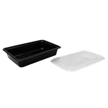 58oz Rectangular Black Container 2