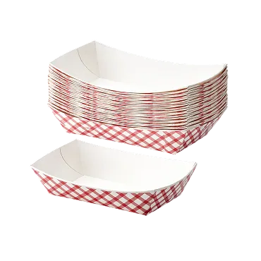 5lbs Red Plaid Boat Trays