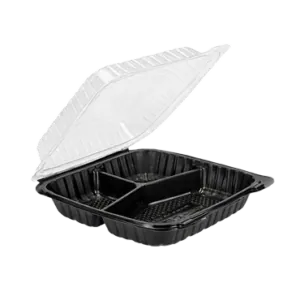 9x9 3-comp Black hinged 9x9 3 comp Black hinged
