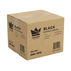 Black Bev napkin Carrton Black Bev napkin Carrton