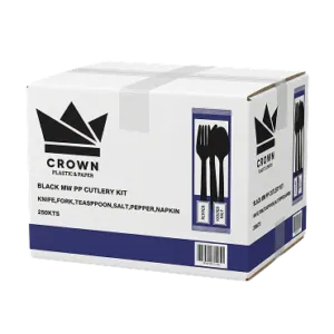 Black MW Cutlery Kit Carton Black MW Cutlery Kit Carton