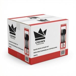 Black PS Cutlery Kit Carton Black PS Cutlery Kit Carton