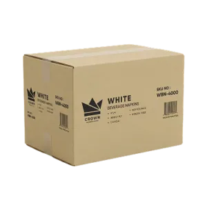 White Bev napkins Carton White Bev napkins Carton