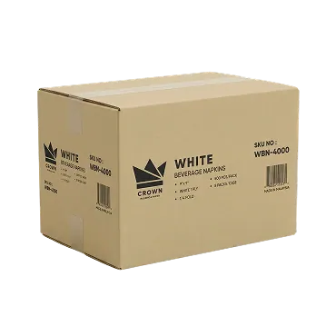 White Bev napkins Carton White Bev napkins Carton