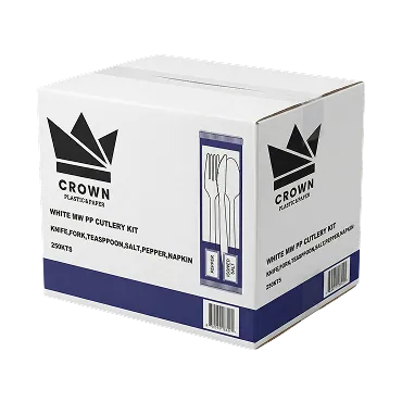White MW Cutlery Kit Carton