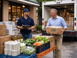 Food distributor receiving a Crown supply order