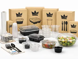 Assorted Crown food service packaging